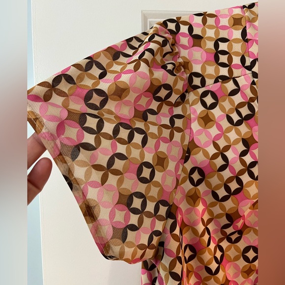 Elementz Patterned Blouse with Bow, Size XL - Picture 9 of 12